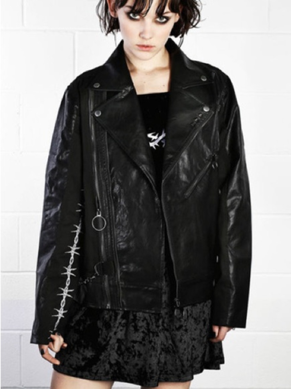 Disturbia | Wire Vegan Leather Jacket